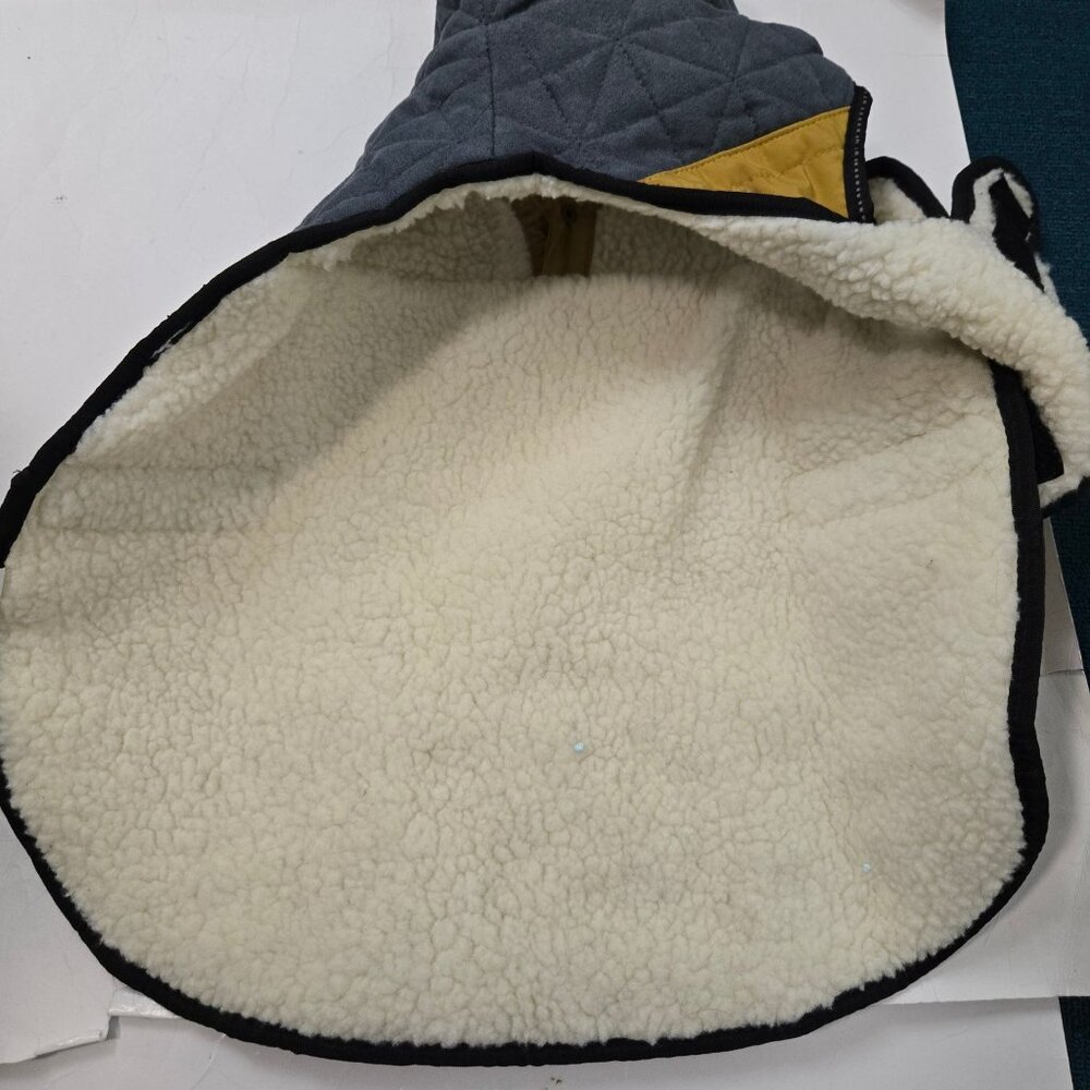 Eddie Bauer Gray and Yellow Quilted Dog Jacket - Picture 9 of 10